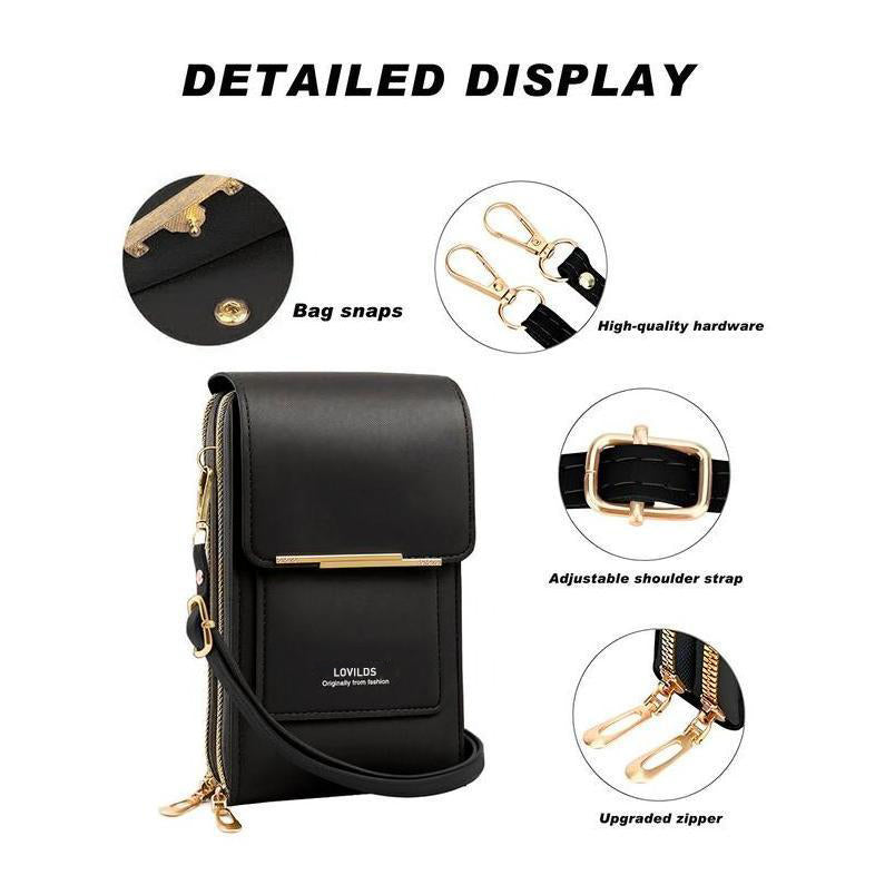 🔥Final 3 Hours: 60% OFF LOVILDS™2026 Trendy Minimalist Elegant Women's Touchscreen Crossbody Phone Wallet