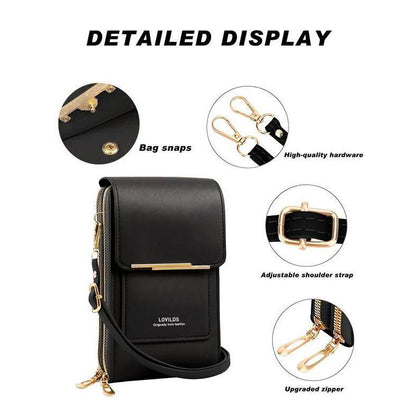 🔥Final 3 Hours: 60% OFF LOVILDS™2026 Trendy Minimalist Elegant Women's Touchscreen Crossbody Phone Wallet