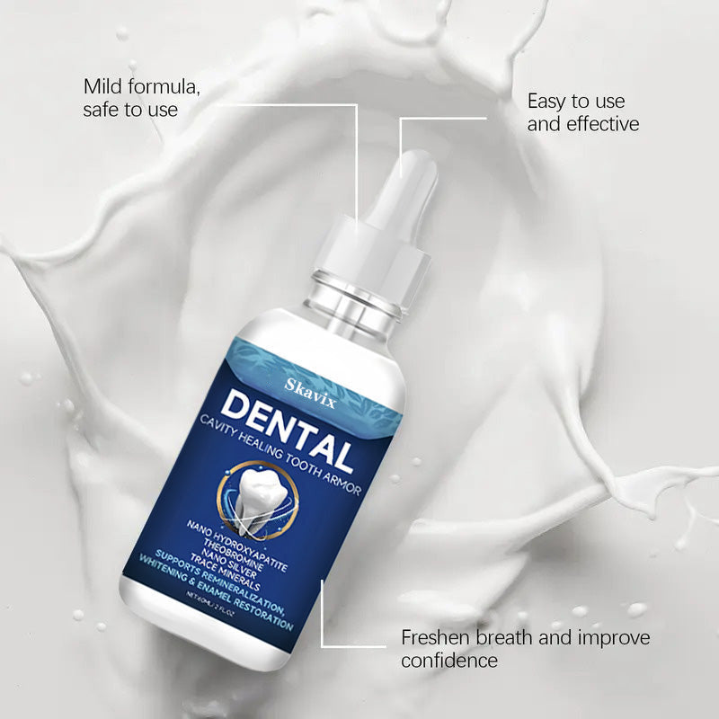 Skavix Fluoride-Free Hydroxyapatite Tooth Armor Drops & Enamel Repair, Whitening