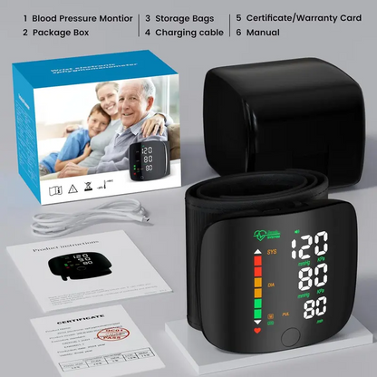 Final 3 Hours: 60%OFF🔥Wrist Blood Pressure Monitor – LED Touch Screen & Adjustable Fit